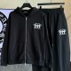 [홍콩명품.Chrome Hearts] 크롬하츠 25SS 로고 트레이닝 후드 집업 자켓 + 조거 팬츠 바지 상하의 세트 (블랙), BM23375, G5, 레플리카의류,미러급사이트
