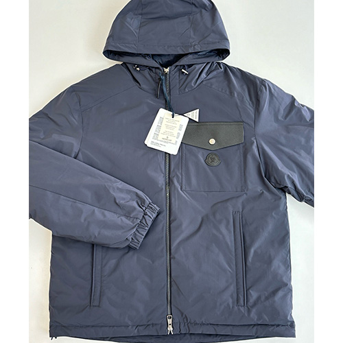 [홍콩명품.MONCLER] 몽클레어 25SS 로고 다운 패딩 후드 바람막이 자켓 (네이비), BM23436, KB, 레플리카의류,미러급사이트