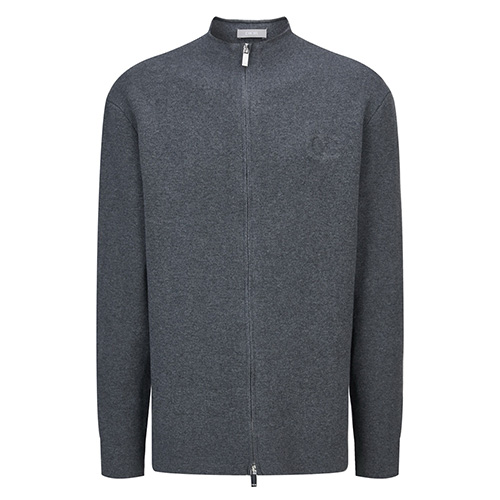 [홍콩명품,Christian Dior] 디올 25SS 로고 집업 니트 가디건 (그레이), BM23446, JL, 레플리카의류,미러급사이트