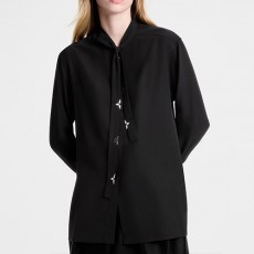 [홍콩명품.LOUIS VUITTON] 루이비통 25SS 로고 여성 모노그램 블라우스 셔츠 1AGAY2 (블랙), BM23454, MC, 레플리카의류,미러급사이트