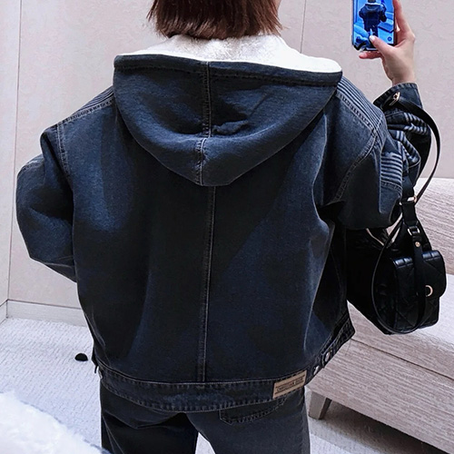 [홍콩명품,Christian Dior] 디올 25SS 로고 여성 시어링 후드 데님 자켓 (2컬러), BM23482, MC, 레플리카의류,미러급사이트