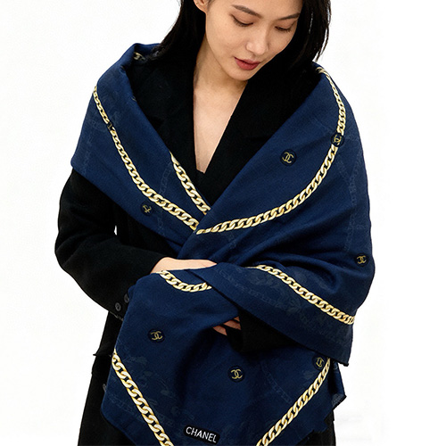 [홍콩명품.CHANEL] 샤넬 25SS 로고 패턴 135-135 실크캐시미어 스카프 머플러 (2컬러), ET3174, 홍콩명품의류,구매대행,온라인명품