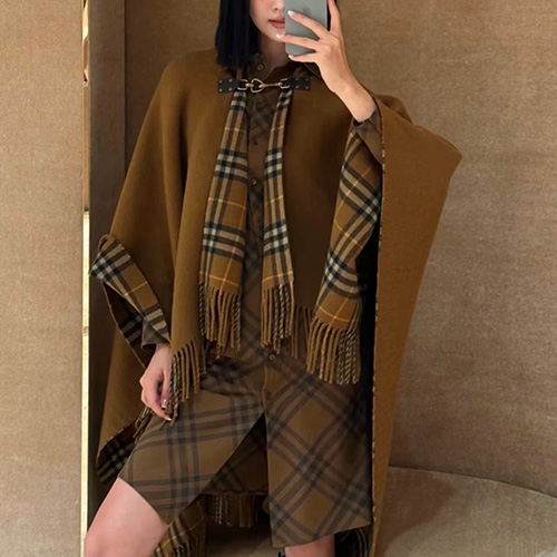 [홍콩명품.Burberry] 버버리 25SS 로고 체크패턴 리버서블 울 스카프 머플러 (브라운), ET3213, 홍콩명품의류,구매대행,온라인명품