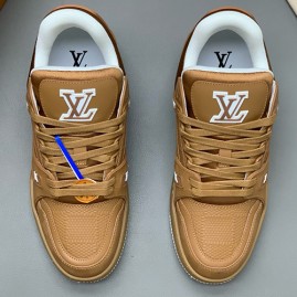 [홍콩명품.LOUIS VUITTON] 루이비통 25SS 로고 다미에 트레이너 스니커즈 운동화 (브라운), SE5850, PMD, 명품스니커즈,운동화,구두,로퍼,하이탑,신발