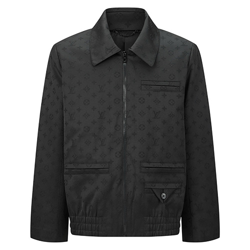 [홍콩명품.LOUIS VUITTON] 루이비통 25SS 로고 모노그램 카라 봄버 자켓 1AFVVD (블랙), BM23603, JL, 레플리카의류,미러급사이트