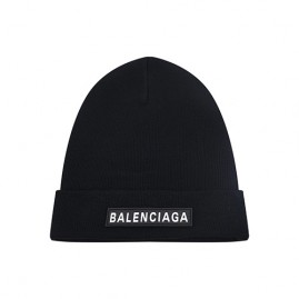 [홍콩명품.BALENCIAGA] 발렌시아가 25SS 로고 비니 모자 (블랙), CA0408, JL, 명품레플리카 모자 캡 남자여자