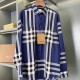 [홍콩명품.Burberry] 버버리 25SS 로고 체크패턴 울 남방 셔츠 (블루), BM23626, HH, 레플리카의류,미러급사이트