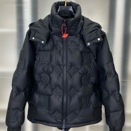 [홍콩명품.LOUIS VUITTON] 루이비통 25SS 로고 모노그램 후드 구스다운 패딩 자켓 (블랙), BM23699, KK, 레플리카의류,미러급사이트