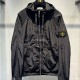 [홍콩명품.Stone Island] 스톤아일랜드 25SS 로고 탈부착 후드 바람막이 자켓 (블랙), BM23787, HH, 레플리카의류,미러급사이트