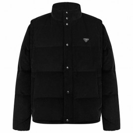 [홍콩명품,PRADA] 프라다 25SS 삼각로고 소매 탈부착 코드류이 골덴 다운 패딩 자켓 (2컬러), BM23862, JL, 레플리카의류,미러급사이트