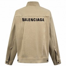 [홍콩명품.BALENCIAGA] 발렌시아가 25SS 로고 자수 데님 카라 자켓 (베이지), BM23945, JL, 레플리카의류,미러급사이트