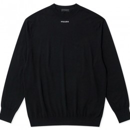 [홍콩명품,PRADA] 프라다 25SS 로고 니트 스웨터 (블랙), BM23968, G5, 레플리카의류,미러급사이트