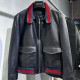 [홍콩명품.Gucci] 구찌 25SS 로고 레더 가죽 카라 봄버 자켓 (블랙), BM23978, KSM, 레플리카의류,미러급사이트