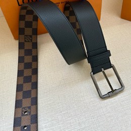 [홍콩명품.LOUIS VUITTON] 루이비통 25SS 로고 Citizen 다미에 리버서블 레더 가죽 벨트 (4컬러), 4.0cm, BT1487, 명품레플리카,인터넷쇼핑몰,남자명품,해외직구