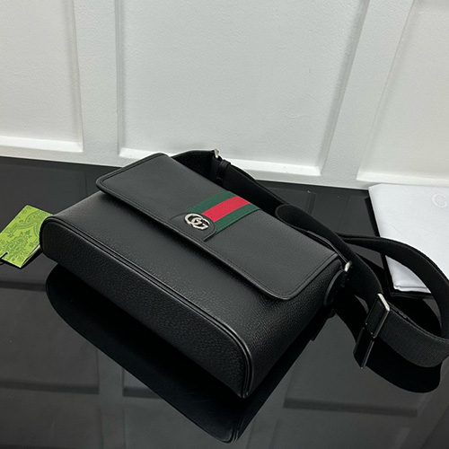 [홍콩명품.Gucci] 구찌 25SS 로고 레더 가죽 메신저백 크로스백 (블랙), BGM5364, 홍콩명품가방,명품쇼핑몰,크로스백,핸드백,구매대행
