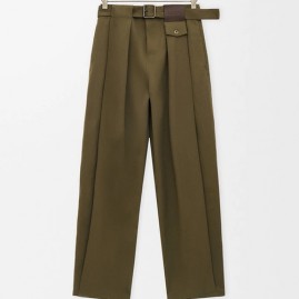 [홍콩명품.LOUIS VUITTON] 루이비통 25SS 로고 여성 오버핏 팬츠 바지 (카키), BM24026, MC, 레플리카의류,미러급사이트