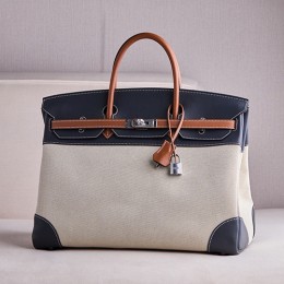 [홍콩명품.Hermes] 에르메스 25SS 로고 Birkin40 토트백 핸드백 (네이비-베이지-은장), BGM5385, BDA, 홍콩명품가방,명품쇼핑몰,크로스백,핸드백,구매대행