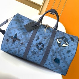 [홍콩명품.LOUIS VUITTON] 루이비통 25SS 로고 모노그램 키플 반들리에 50 여행가방 M22574 (블루), BGM5413, GU2, 홍콩명품가방,명품쇼핑몰,크로스백,핸드백,구매대행