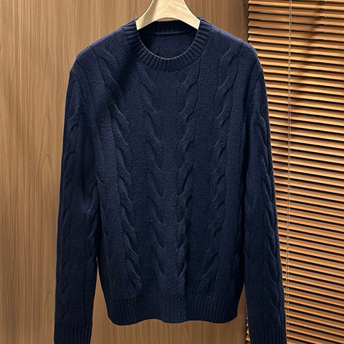 [홍콩명품.Loro Piana] 로로피아나 25SS 로고 Napier 캐시미어 니트 스웨터 (네이비), BM24029, KSM, 레플리카의류,미러급사이트