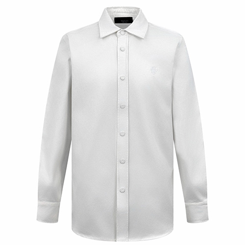[홍콩명품.Gucci] 구찌 25SS 로고 자수 울 남방 셔츠 (화이트), BM24033, JL, 레플리카의류,미러급사이트