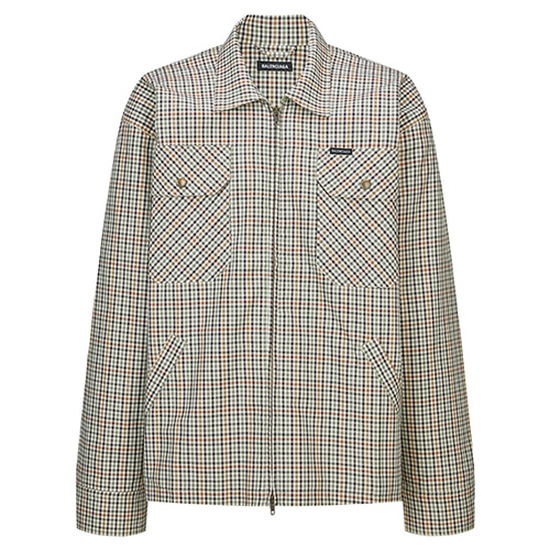 [홍콩명품.BALENCIAGA] 발렌시아가 25SS 로고 체크패턴 집업 남방 셔츠, BM24035, JL, 레플리카의류,미러급사이트