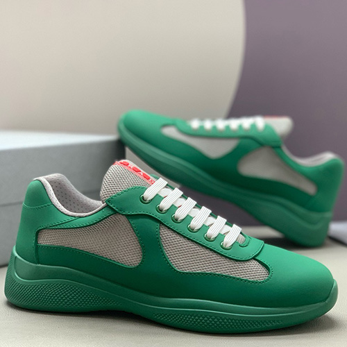 [홍콩명품,PRADA] 프라다 25SS 로고 레더 가죽 스니커즈 운동화 (그린), SE5894, PMD, 명품스니커즈,운동화,구두,로퍼,하이탑,신발