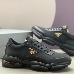 [홍콩명품,PRADA] 프라다 25SS 삼각로고 레더 가죽 스니커즈 운동화 (블랙), SE5906, PMD, 명품스니커즈,운동화,구두,로퍼,하이탑,신발