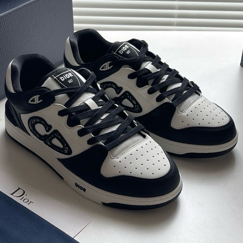 [홍콩명품,Christian Dior] 디올 25SS 로고 남여 B57 스니커즈 운동화 (블랙-화이트), SE5947, S3, 명품스니커즈,운동화,구두,로퍼,하이탑,신발