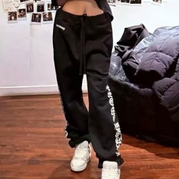 [홍콩명품.Chrome Hearts] 크롬하츠 25SS 로고 기모 조거 팬츠 바지 (블랙), BM24127, KB, 레플리카의류,미러급사이트