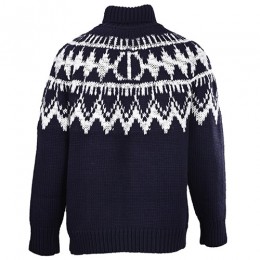 [홍콩명품,Christian Dior] 디올 25SS 로고 패턴 하이넥 니트 스웨터 (네이비), BM24128, KB, 레플리카의류,미러급사이트