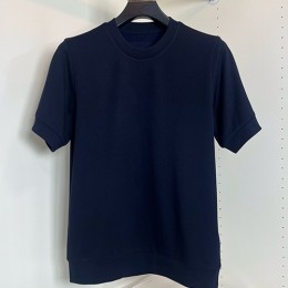 [홍콩명품,PRADA] 프라다 25SS 로고 무지 반팔 티셔츠 (네이비), BM24198, HH, 레플리카의류,미러급사이트