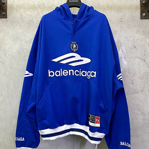 [가격문의][홍콩명품.BALENCIAGA] 발렌시아가 25SS 로고 자수 후드 티셔츠 (3컬러), BM24245, KK, 레플리카의류,미러급사이트