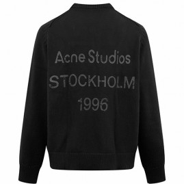 [홍콩명품.ACNE STUDIO] 아크네스튜디오 25SS 로고 니트 스웨터 (블랙), BM24259, KK, 레플리카의류,미러급사이트