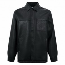 [가격문의][홍콩명품.LOEWE] 로에베 25SS 로고 Anagram 레더 가죽 카라 자켓 (블랙), BM24265, KK, 레플리카의류,미러급사이트