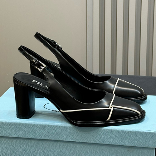 [가격문의][홍콩명품,PRADA] 프라다 25SS 로고 여성 new arrival 레더 가죽 굽 샌들 슬리퍼 (3컬러), SE5976, GHS, 명품스니커즈,운동화,구두,로퍼,하이탑,신발