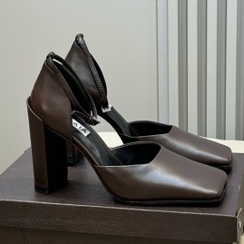 [홍콩명품.ALAIA] 알라이아 25SS 로고 여성 레더 가죽 굽 샌들 슬리퍼 (4컬러), SE5978, GHS, 명품스니커즈,운동화,구두,로퍼,하이탑,신발