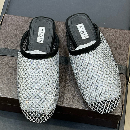 [가격문의][홍콩명품.ALAIA] 알라이아 25SS 로고 여성 넷 슬리퍼 (10컬러), SE5980, GHS, 명품스니커즈,운동화,구두,로퍼,하이탑,신발