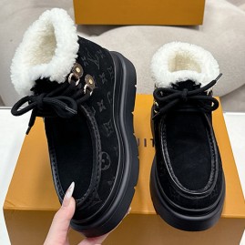 [홍콩명품.LOUIS VUITTON] 루이비통 25SS 로고 여성 모노그램 시어링 레더 가죽 부츠 (2컬러), SE5990, GHS, 명품스니커즈,운동화,구두,로퍼,하이탑,신발