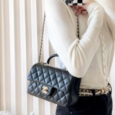 [가격문의][홍콩명품.CHANEL] 샤넬 25SS 로고 퀄팅 레더 가죽 미니 토트백 크로스백 (블랙-은장), BGM5458, YF, 홍콩명품가방,명품쇼핑몰,크로스백,핸드백,구매대행