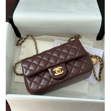 [가격문의][홍콩명품.CHANEL] 샤넬 25SS 로고 퀄팅 레더 가죽 크로스백 (브라운-금장), BGM5476, YF, 홍콩명품가방,명품쇼핑몰,크로스백,핸드백,구매대행