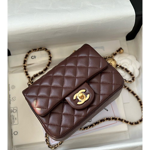 [가격문의][홍콩명품.CHANEL] 샤넬 25SS 로고 퀄팅 레더 가죽 크로스백 (브라운-금장), BGM5477, YF, 홍콩명품가방,명품쇼핑몰,크로스백,핸드백,구매대행