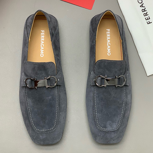 [홍콩명품.FERRAGAMO] 페레가모 25SS 로고 레더 가죽 구두 로퍼 (그레이), SE6010, PMD, 명품스니커즈,운동화,구두,로퍼,하이탑,신발