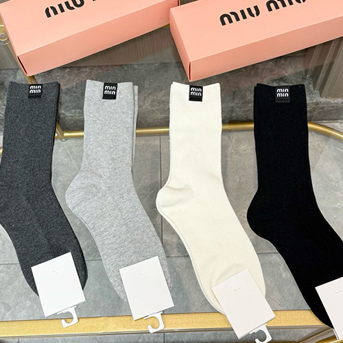 [홍콩명품,MIU MIU] 미우미우 26SS 로고 명품 브랜드 모음 선물용 덧신 양말 4종, ET3249, JX, 홍콩명품의류,구매대행,온라인명품