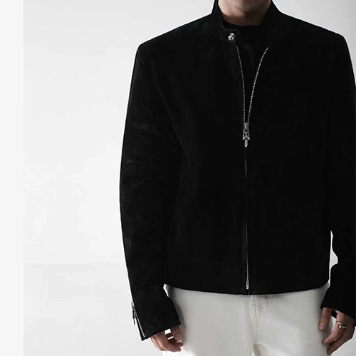 [홍콩명품.Chrome Hearts] 크롬하츠 26SS 로고 925실버 레더 가죽 자켓 (블랙), BM24337, TOM, 레플리카의류,미러급사이트